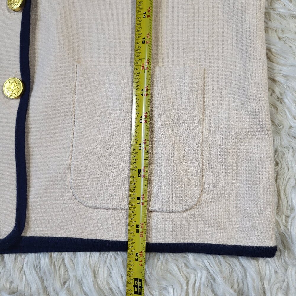J.Crew Contrast-trim Waisted Sweater-blazer For Womens Large - Picture 12 of 12
